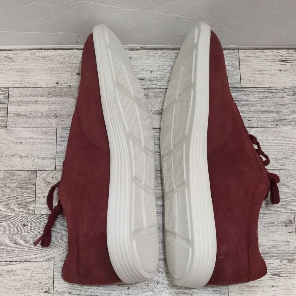 Marc Joseph New York Men's Burgundy Leather Lace-Up Sneakers DCWS11585-05 US 10